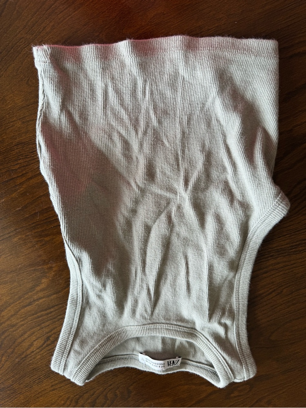 Zara Light Gray Ribbed Tank Top